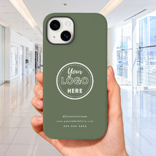 Coque Pour iPhone 14 Logo de marque professionnelle minimaliste Sage ve