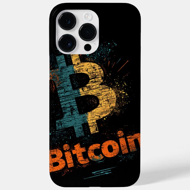 Coques Case-Mate iPhone Logo de Shattered Bitcoin Crypto Blockchain (Verso)