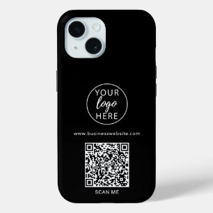 Coque Pour iPhone 15 Logo de société personnalisé Noir
