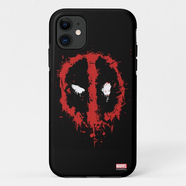 Coques Case-Mate iPhone Logo Deadpool Paint Splatz (Dos)
