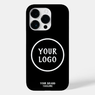 Coque Pour iPhone 14 Pro Logo d'entreprise blanc moderne