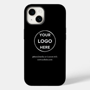 Coque Pour iPhone 14 Logo d'entreprise noir personnalisé