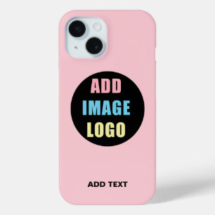 Coque Pour iPhone 15 Logo d'entreprise professionnelle moderne rose