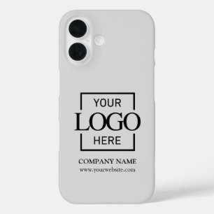Coque Pour iPhone 16 Logo d'entreprise simple et élégant gris Apple