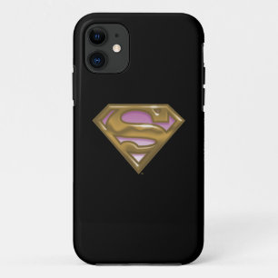 Coque iPhone 11 Logo d'or de Supergirl