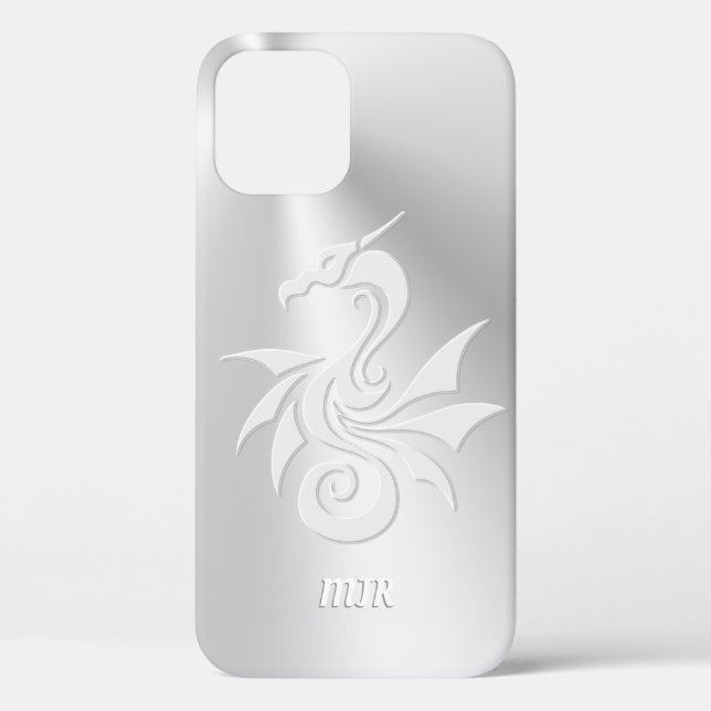 Coques Case-Mate iPhone Logo Dragon Tribal, vos initiales monographiques (Verso)