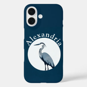 Coque Pour iPhone 16 Logo du Grand Héron Bleu