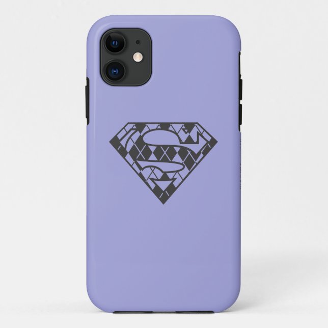 Coques Case-Mate iPhone Logo du Jacquard noir Supergirl (Dos)