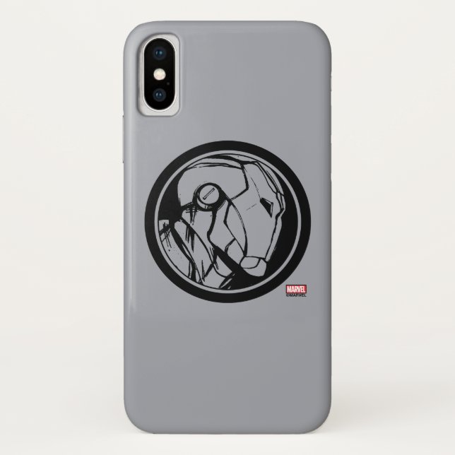 Coques Case-Mate iPhone Logo du profil d'Iron Man (Dos)