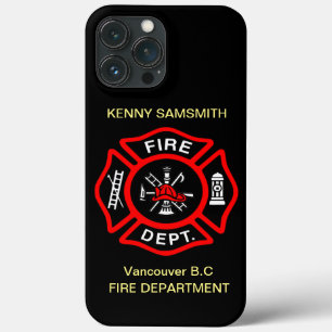 Case-Mate iPhone Case Logo du service d'incendie Badge noir et rouge11 C