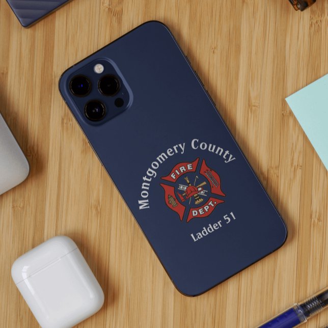 Coques Case-Mate iPhone Logo du service d'incendie personnalisé (A customizable phone case for firefighters, and a great gift idea!)