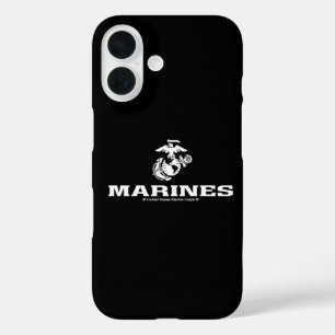 Coque Pour iPhone 16 Logo empilé USMC - Blanc