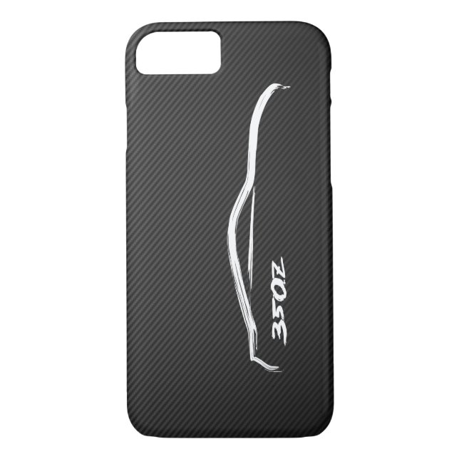 Coques Case-Mate iPhone Logo en silhouette blanche Nissan 350Z (Dos)