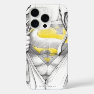 iPhone 16 Pro Case Logo esquissé de Superman de coffre