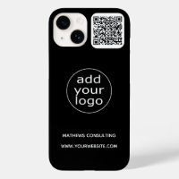 Logo et code QR noir | Minimaliste professionnel