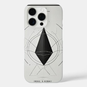 Coques iPhone 16 Pro Logo minimaliste de la tête d'orignal - Noir & Bla