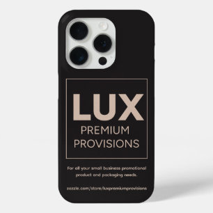 Coque iPhone 15 Pro Logo minimaliste de l'entreprise Noir