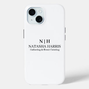 Coque Pour iPhone 15 Logo minimaliste Monogramme Affaires personnalisé 