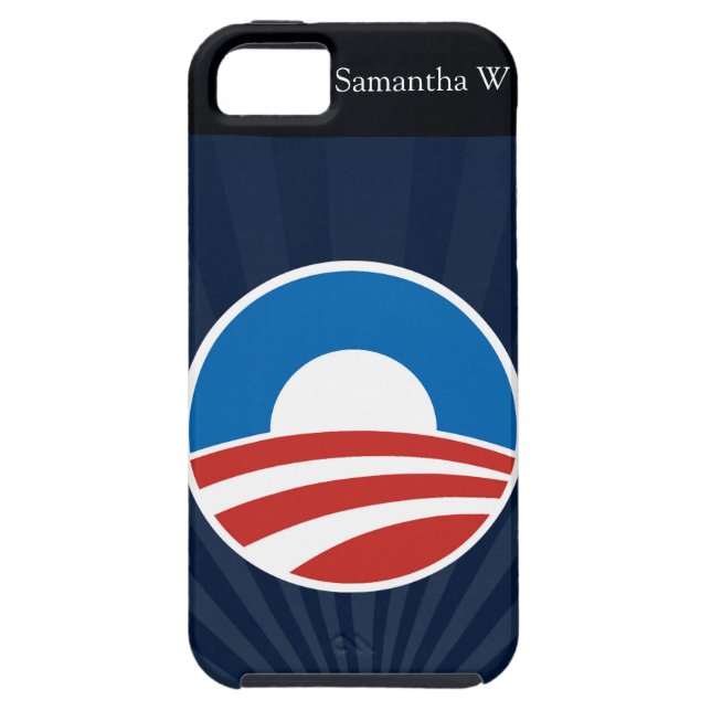 Coques Case-Mate iPhone Logo Obama-O en bleu (Dos)