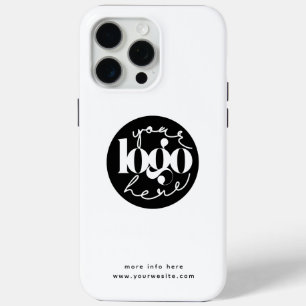 Coque iPhone 15 Pro Max Logo personnalisé d'entreprise minimaliste profess