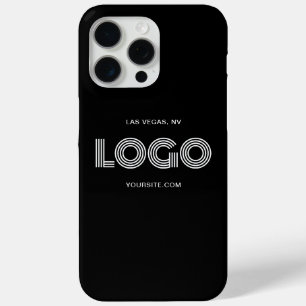 Coque iPhone 15 Pro Max Logo rectangulaire moderne noir et blanc