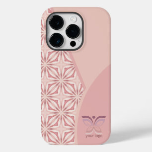 Coque Pour iPhone 14 Pro Logo rose féminin ou Motif géométrique de code QR