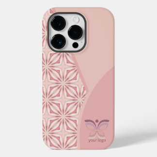 Coque Pour iPhone 14 Pro Logo rose féminin ou Motif géométrique de code QR