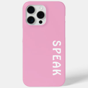 Coque iPhone 15 Pro Max Logo SPEAK Rose doux