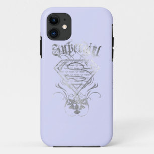 Coques Pour iPhone Logo super fille Fancy Silver