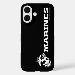Coque Pour iPhone 16 Logo USMC - Blanc