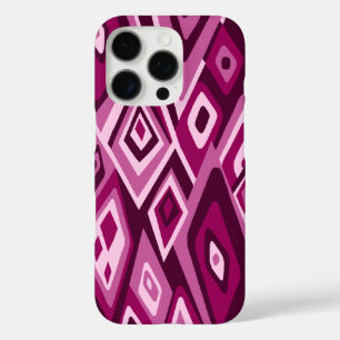 Coques iPhone 16 Pro Loin Retro Abstrait Psychedelic Magenta