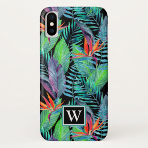 Coque iPhone X L'oiseau d'aquarelle du paradis   ajoutent votre