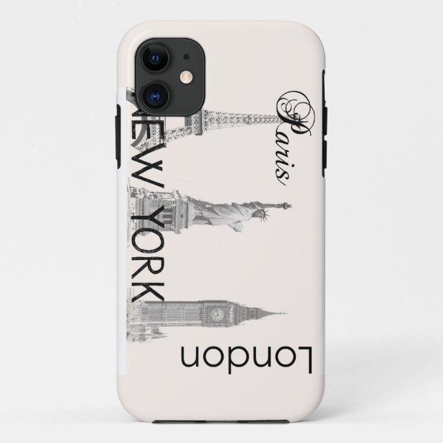 Coques Case-Mate iPhone Londres, Paris, New York (Dos)