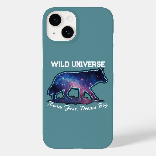 Coques Case-Mate iPhone Lone Galaxy Wolf Silhouette (wild universe) (Verso)