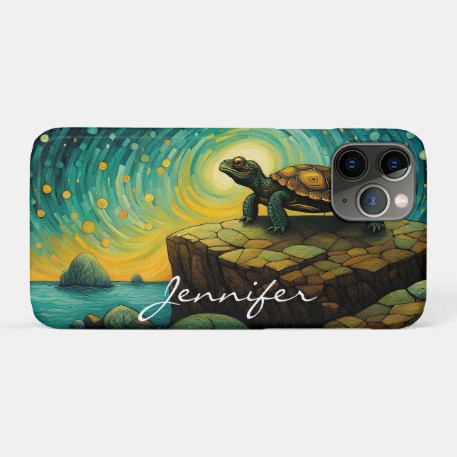 Coques Case-Mate iPhone Lonely Turtle pense à vous nom (Dos (Horizontal))