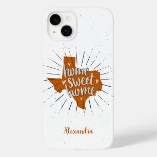 Coque Pour iPhone 14 Plus Longhorn Burnt Orange Home Sweet Home - Texas