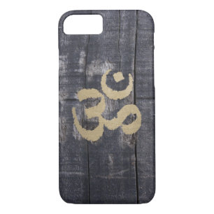 Etui iPhone Case-Mate L'or en bois OM de grange vintage signent le yoga