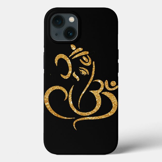 Coques Case-Mate iPhone Lord Ganesh Hindu God Apple Gold Parties scintilla (Verso)
