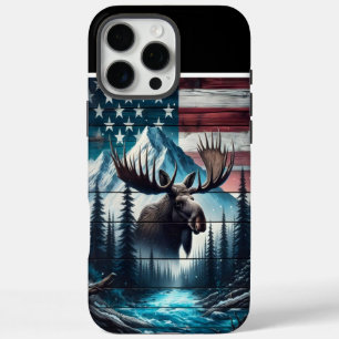 Coques iPhone 16 Pro Max L'orignal et la montagne sous les étoiles