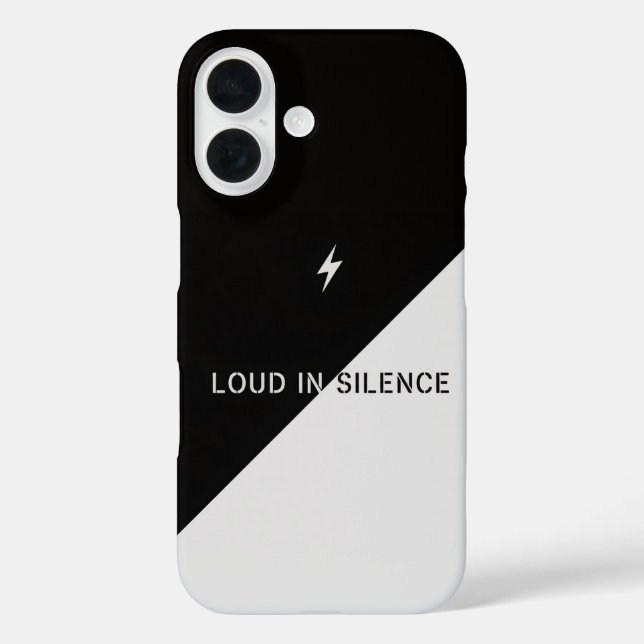 Coques Case-Mate iPhone Loud in Silence – Black & White Bold Statement Pho (Verso)