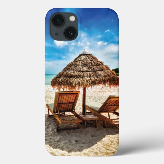 Coques Case-Mate iPhone Lounge on beach throw pillow (Verso)