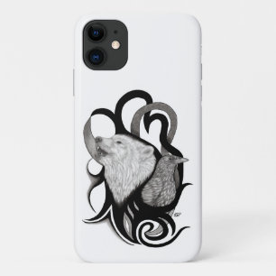 Case-Mate iPhone Case Loup blanc avec art tribal coréen