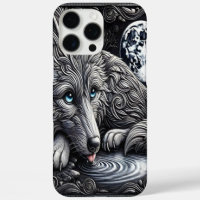 Loup Blanc Merveilleux au Clair de Lune