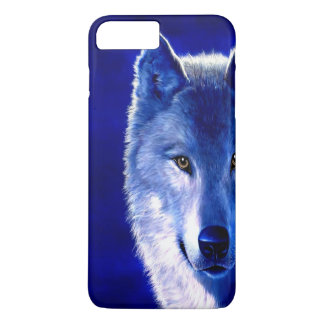 Coques Pour iPhone Loup bleu au cas plus de l'iPhone 7 de nuit
