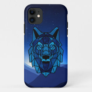 Case-Mate iPhone Case Loup bleu géométrique