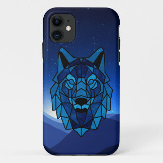 Case-Mate iPhone Case Loup bleu géométrique