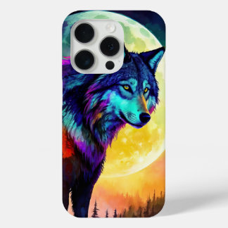 Coque iPhone 15 Pro Loup brillant