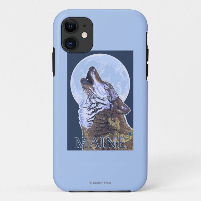 Coques Case-Mate iPhone Loup de MaineHowling (Dos)