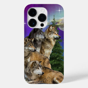Coque Pour iPhone 14 Pro Loup et lune