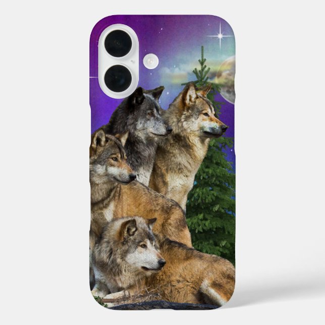 Coques Case-Mate iPhone Loup et Lune (Verso)